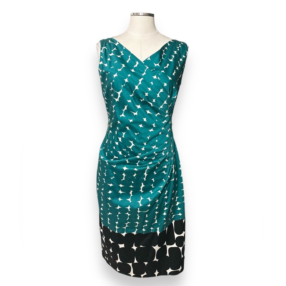 MAXMARA Abstract Print Draped Front Dress